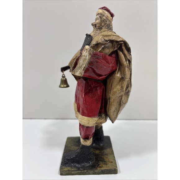 Vintage Folk‎ Art Paper Mache Santa Claus Christmas 9 Inches Tall - Picture 4 of 5